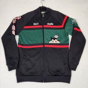 Bait x Diadora Astro Boy Track Jacket Mens XL Black Green Red Full Zip Anime